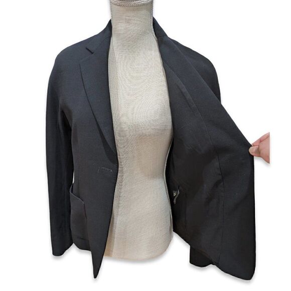 Donna Karan Signature Women's Black Single Button Wool Blazer Size US 8 - Picture 6 of 10